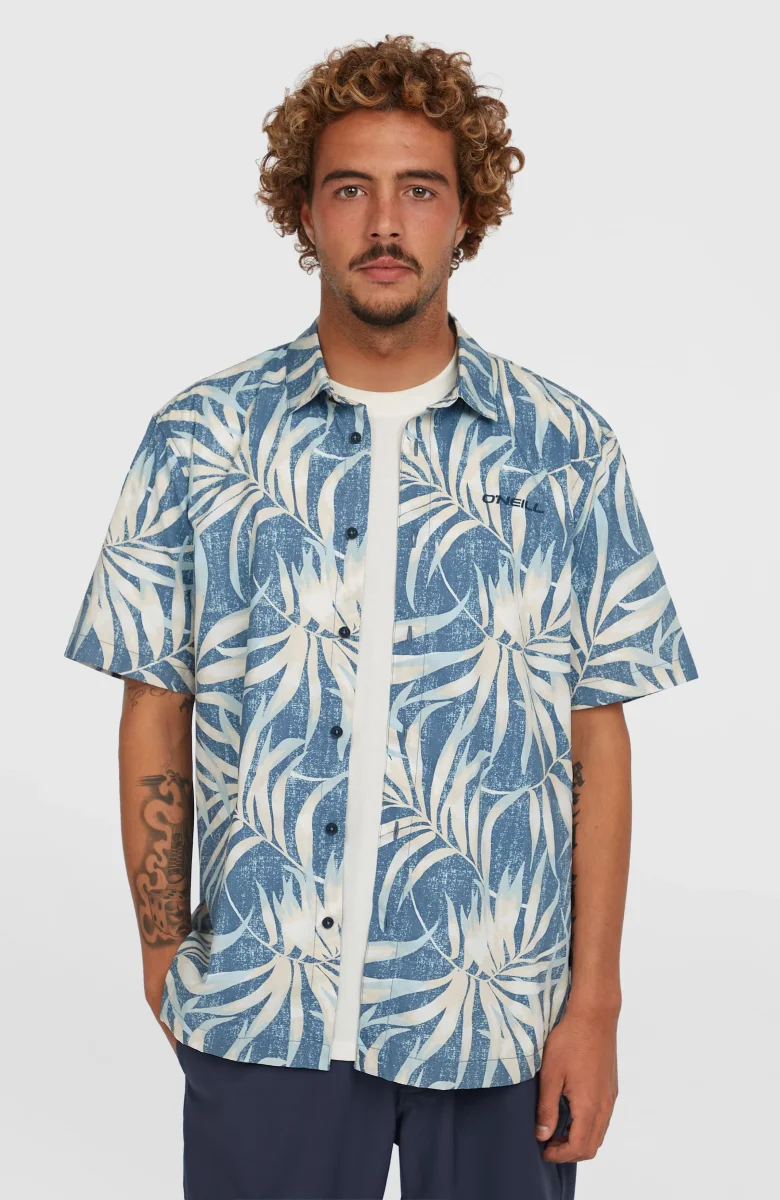 Chemise Print | Blue Dipped Leaves – Image 2