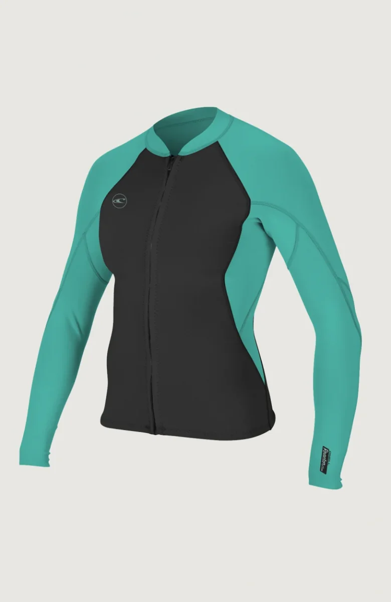 Reactor-2 15mm Front Zip Jacket Womens | BLK/LTAQUA – Image 2