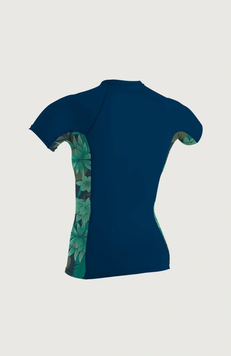 Skins Side Print Short Sleeve Rash Guard Womens | Dark Blue – Image 3