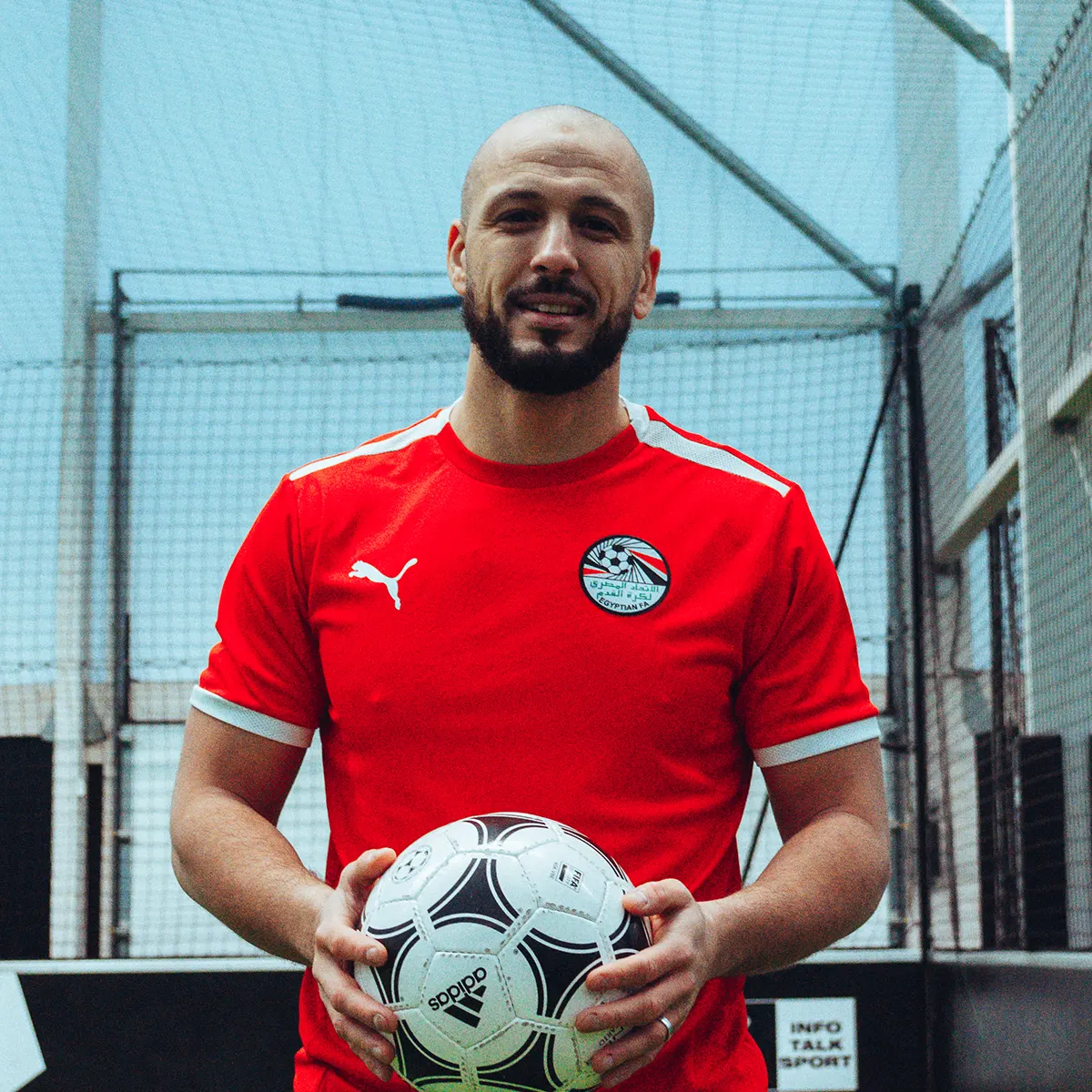 Maillot d’entraînement rouge et blanc Égypte 24/25
